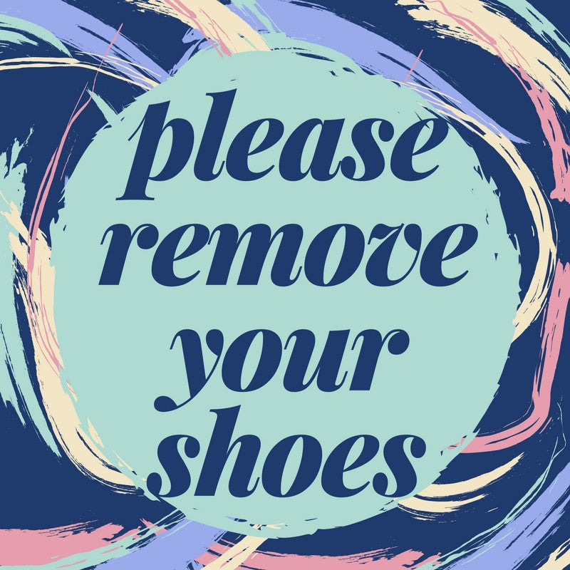 Removing your shoes at the door